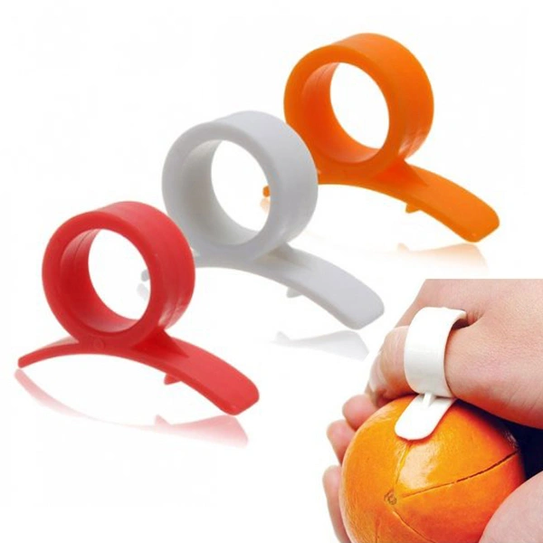 Durable Ring-shaped Plastic Orange Lemon Opener Peeler Slicer Citrus Fruit Skin Remover - 2 pcs/set (Random Color)