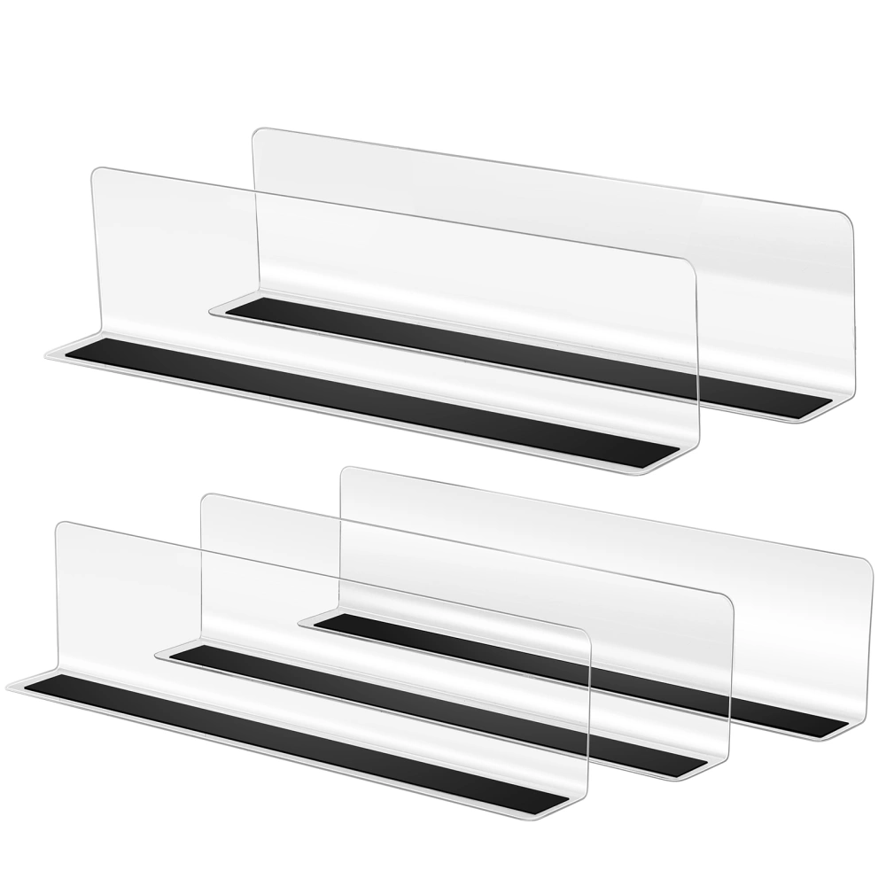 BALUUE 5pcs Store Goods Separators L-shaped Plastic Shelf Divider Supermarket Commodity Divider Magnetic Baffle