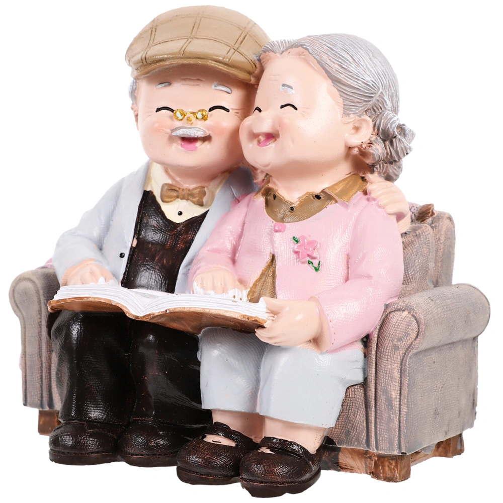 1pc Grandpa and Grandma Shaped Decor Unique Cake Ornament Cake Mini Adornment