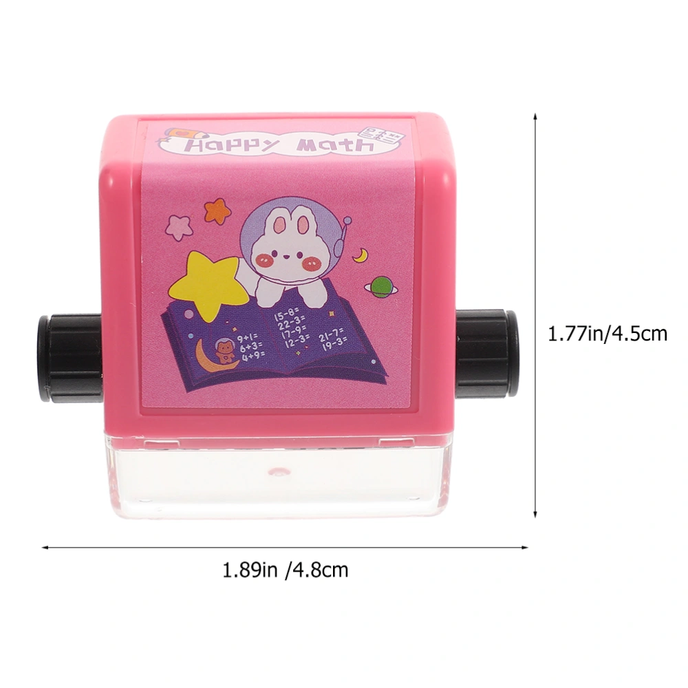 4 Sets Math Roller Stamp Teaching Stamp Math Practice Roller Stamp for Teachers School