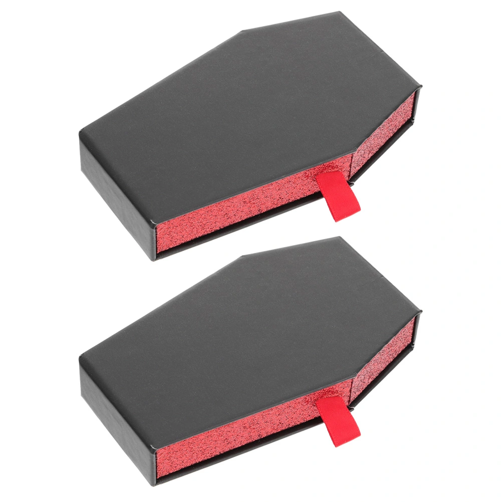 2pcs Halloween Candy Boxes Coffin Design Candy Boxes Jewelry Storage Boxes
