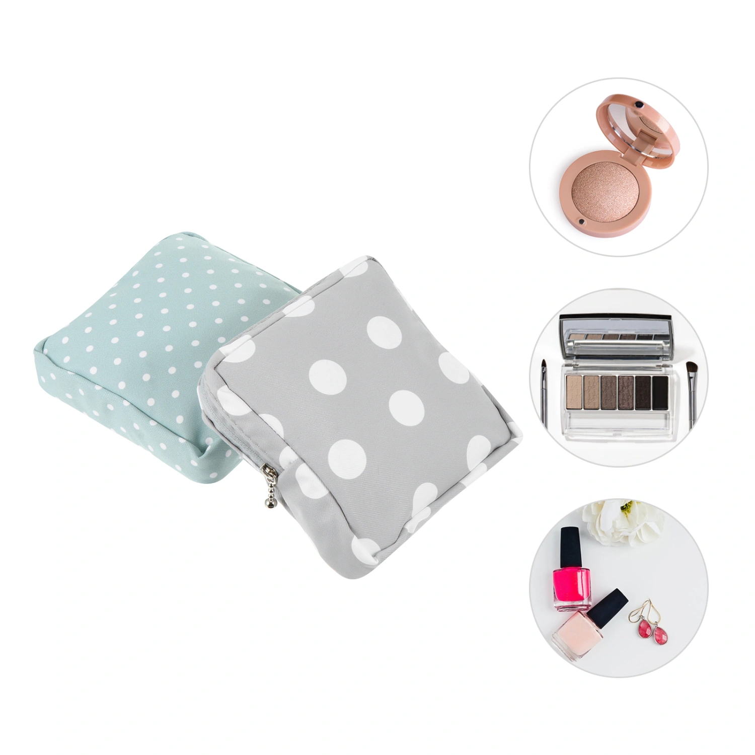 2Pcs Sanitary Napkin Storage Bag Menstrual Cups Pad Pouch for Teen Girls Women