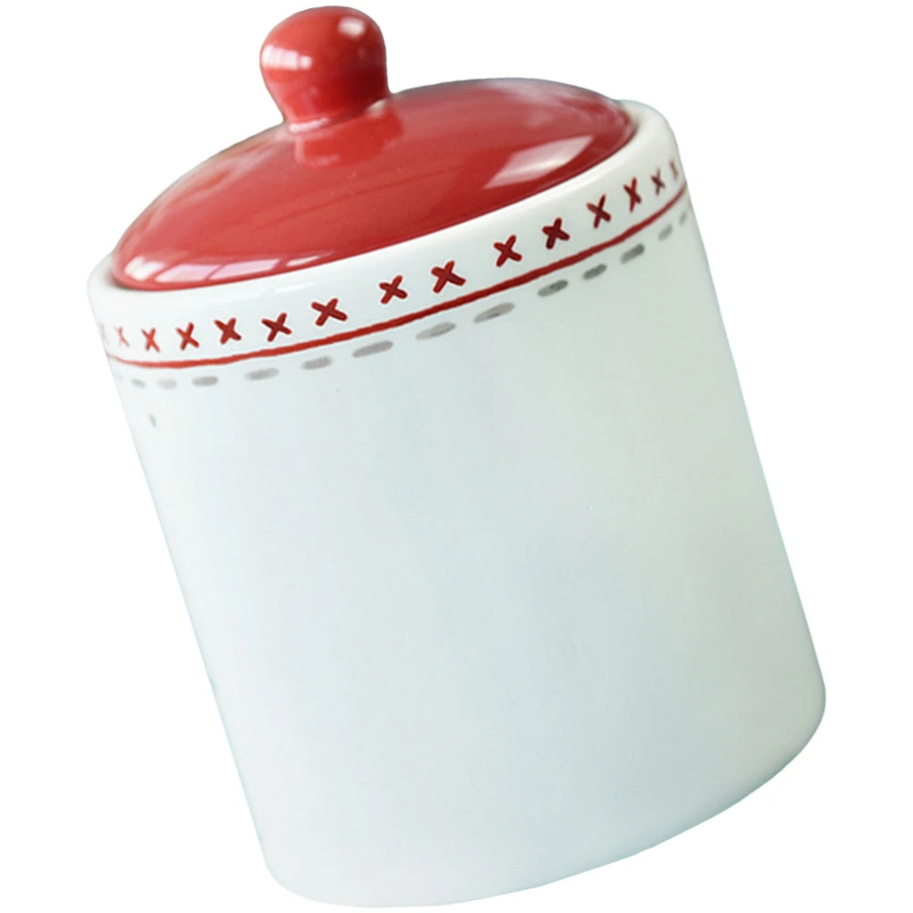 Christmas Storage Jar Ceramic Tea Jar Xmas Candy Jar Sealed Tea Jar Grain Storage Jar