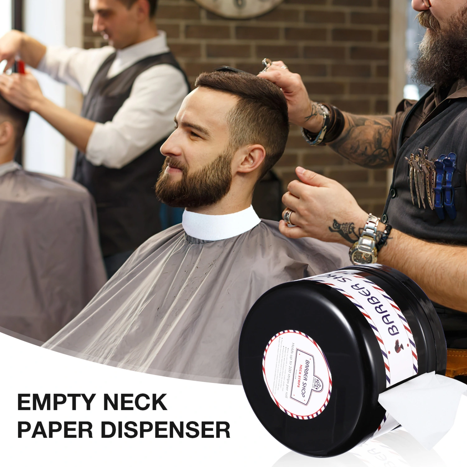 Neck Strips Dispenser Neck Roll Paper Box Barber Paper Collar Neck Strip Dispenser Holder