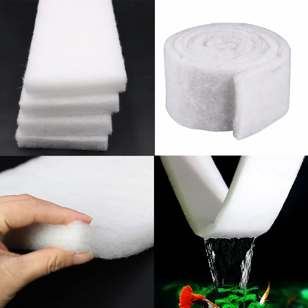 1 Roll 1Mx30CM Aquarium Fish Tank Pad Fiber Filter White Fiber Aquarium Biochemical Filter Pond Filtration Sponge Pad