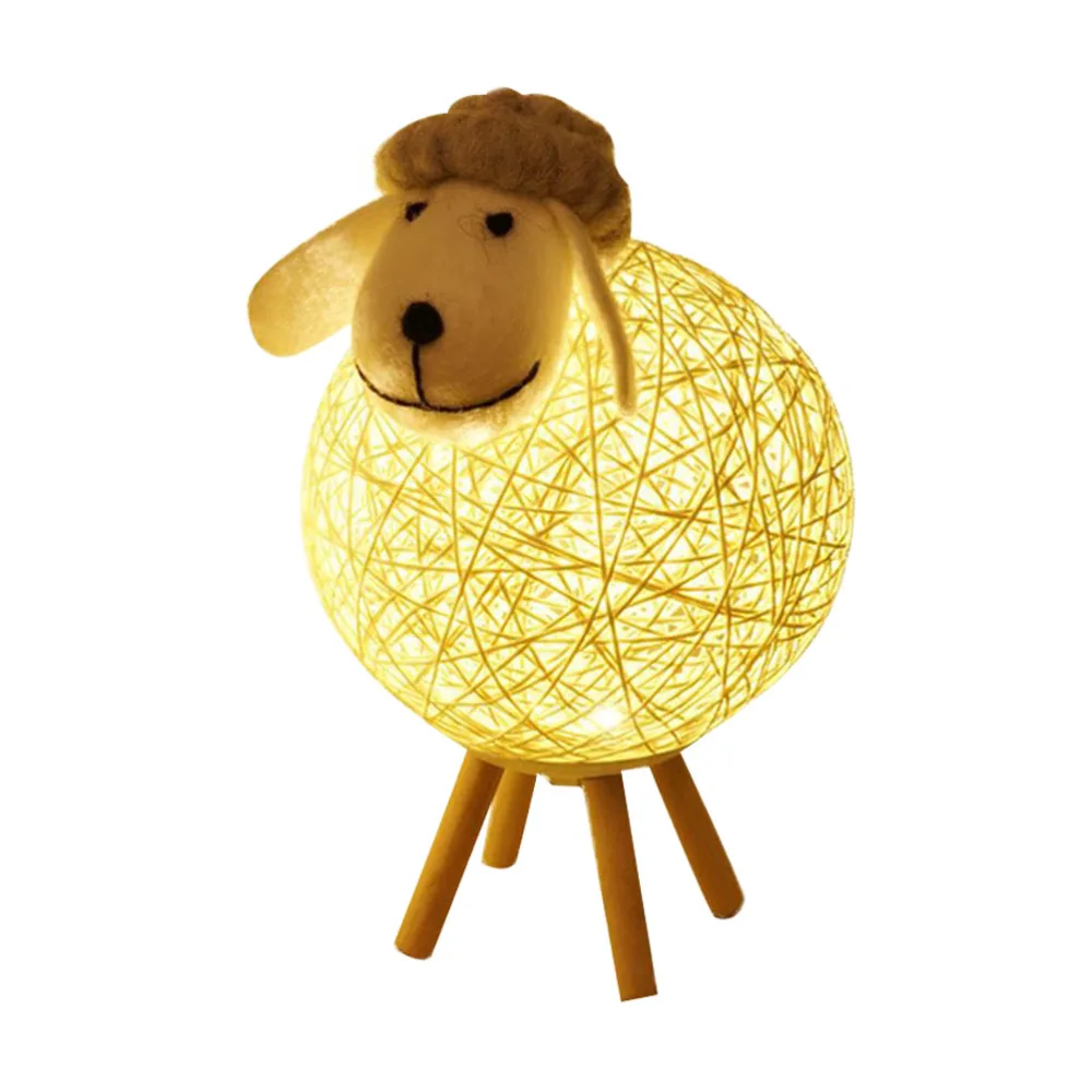 1pc Lamb Night Light Battery Powered Light Sheep Lamp for Home Party Decoration