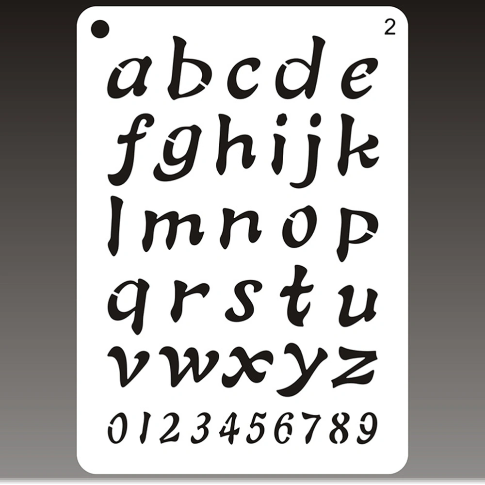 8Pcs English Letter Stencils Number Templates Alphabet Stencils Symbol Numbers Stencils