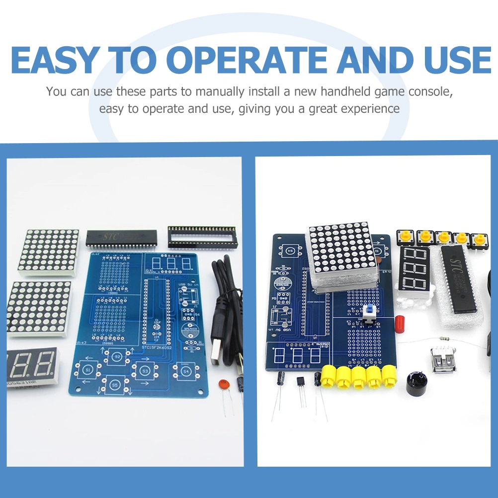1 Set of Professional Game Console Parts Electronic DIY Game Console Kit (Blue)