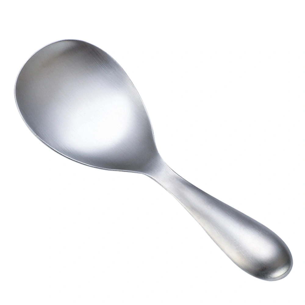 1Pc Stainless Steel Rice Spoon Practical Large Scoop Rice Paddle (Silver)