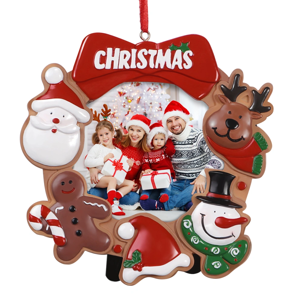 Toyvian Christmas Photo Frame Photo Ornaments Xmas Party Decorations Family Picture Keepsake Decor