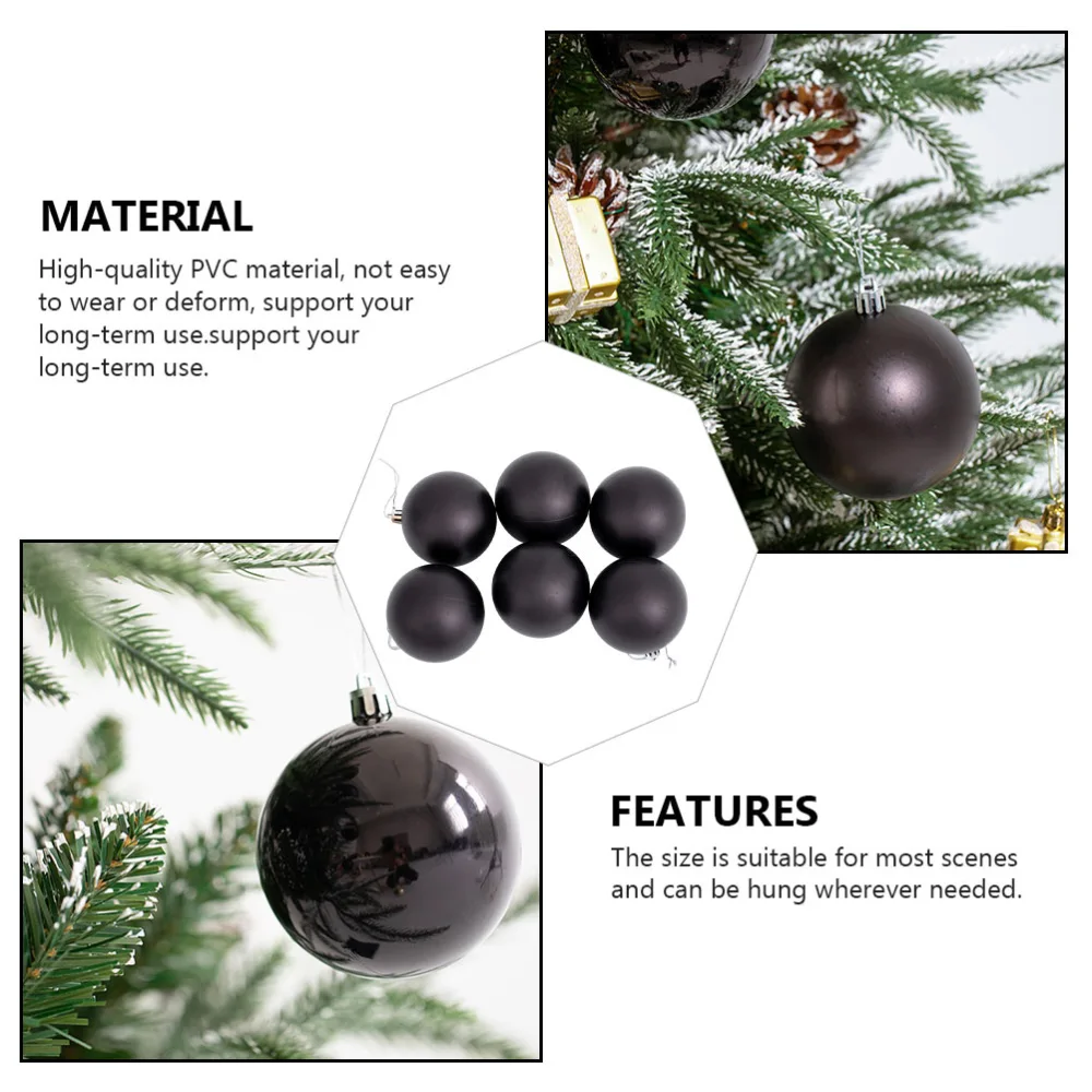 12pcs Christmas Round Balls Adorns Balls Pendants Xmas Tree Hanging Adorns