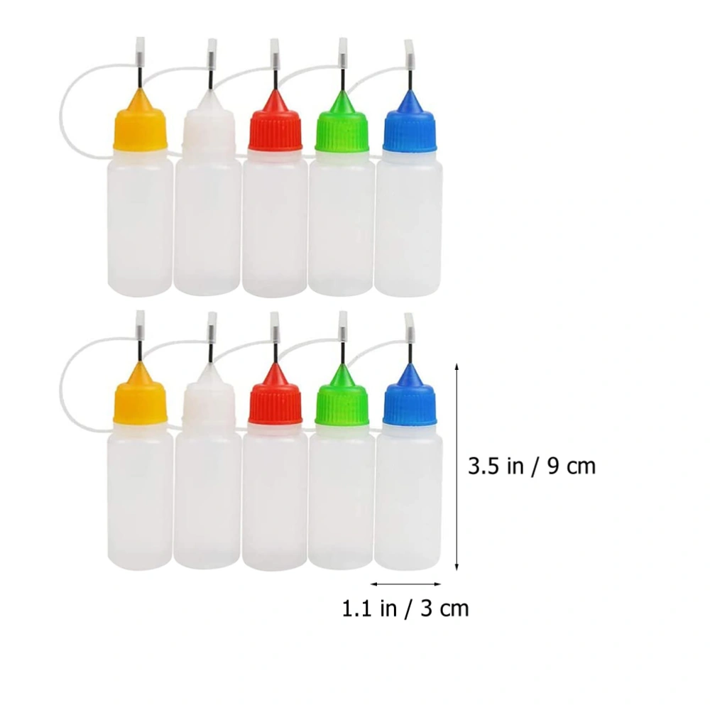 10pcs Needle Tip Glue Bottles Glue Applicator Bottles Acrylic Painting Bottles