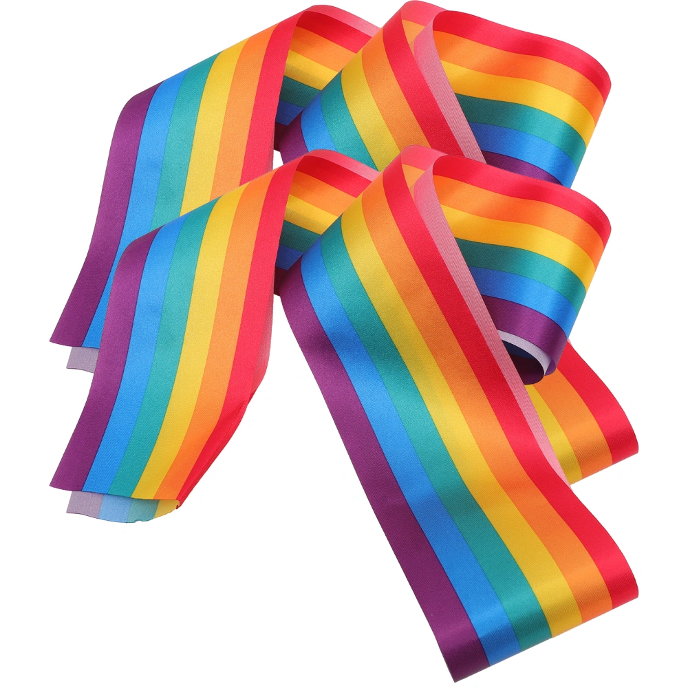 2pcs Rainbow Sash LGBT Sash Rainbow Shoulder Strap Party Sash Clothing Accessory