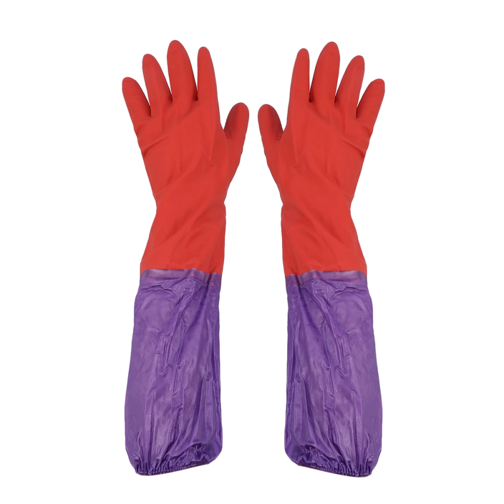 Pair of Elbow Length Water Resistant Gloves Aquarium Water Change Gloves (Random Color)