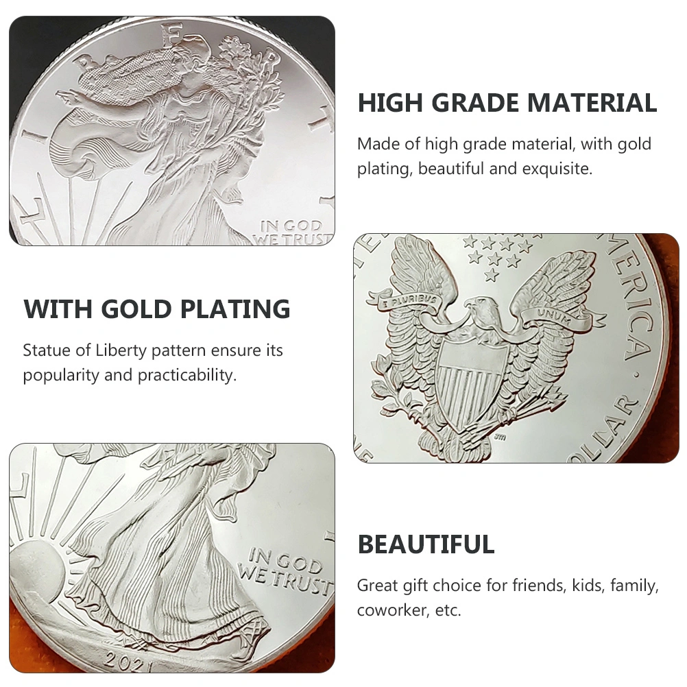2 Pcs Commemorative Coins Collection Coins Challenge Coin Souvenir Coins