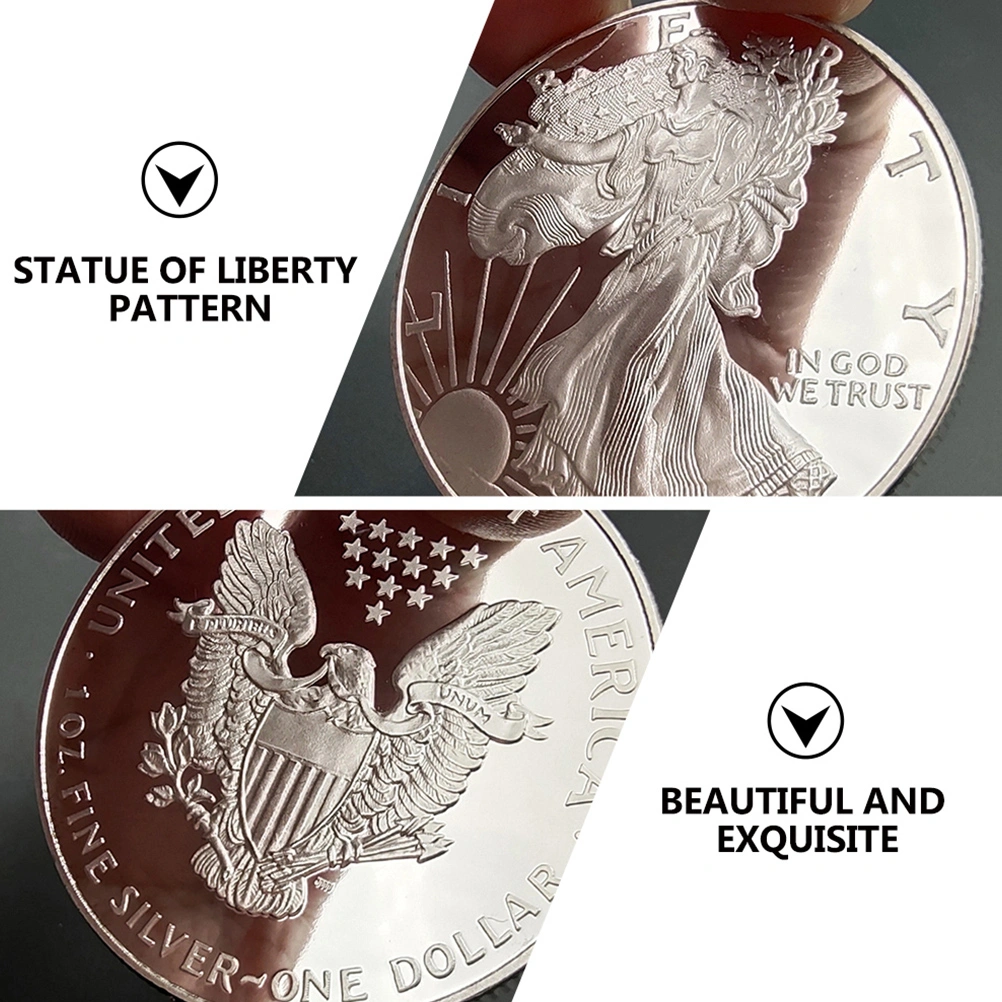 2 Pcs Commemorative Coins Collection Coins Challenge Coin Souvenir Coins