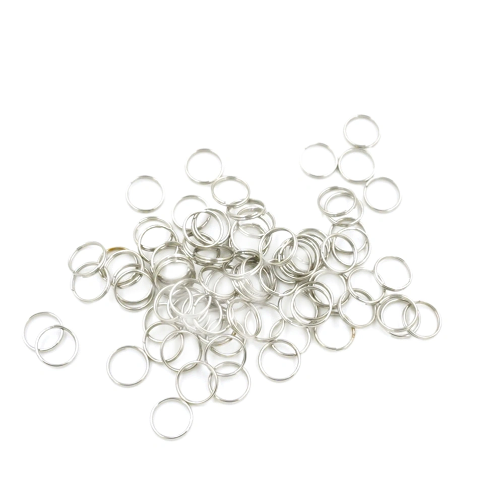 100pcs Split Rings 10mm External Diameter Stainless Steel Key Chain Rings for Making Crafts