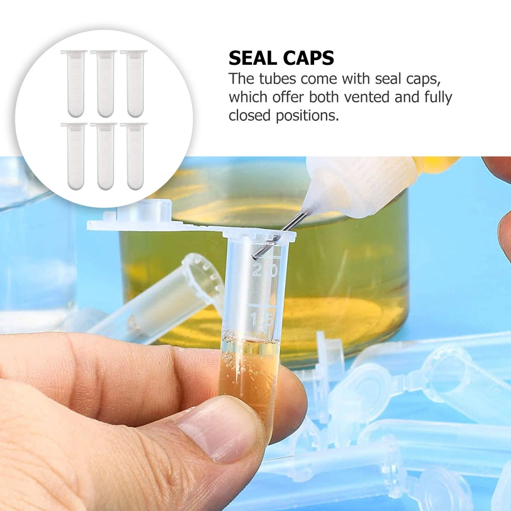 50pcs 5ml Science Laboratory Centrifuge Tubes Test Snap Lid Experiment Tubes