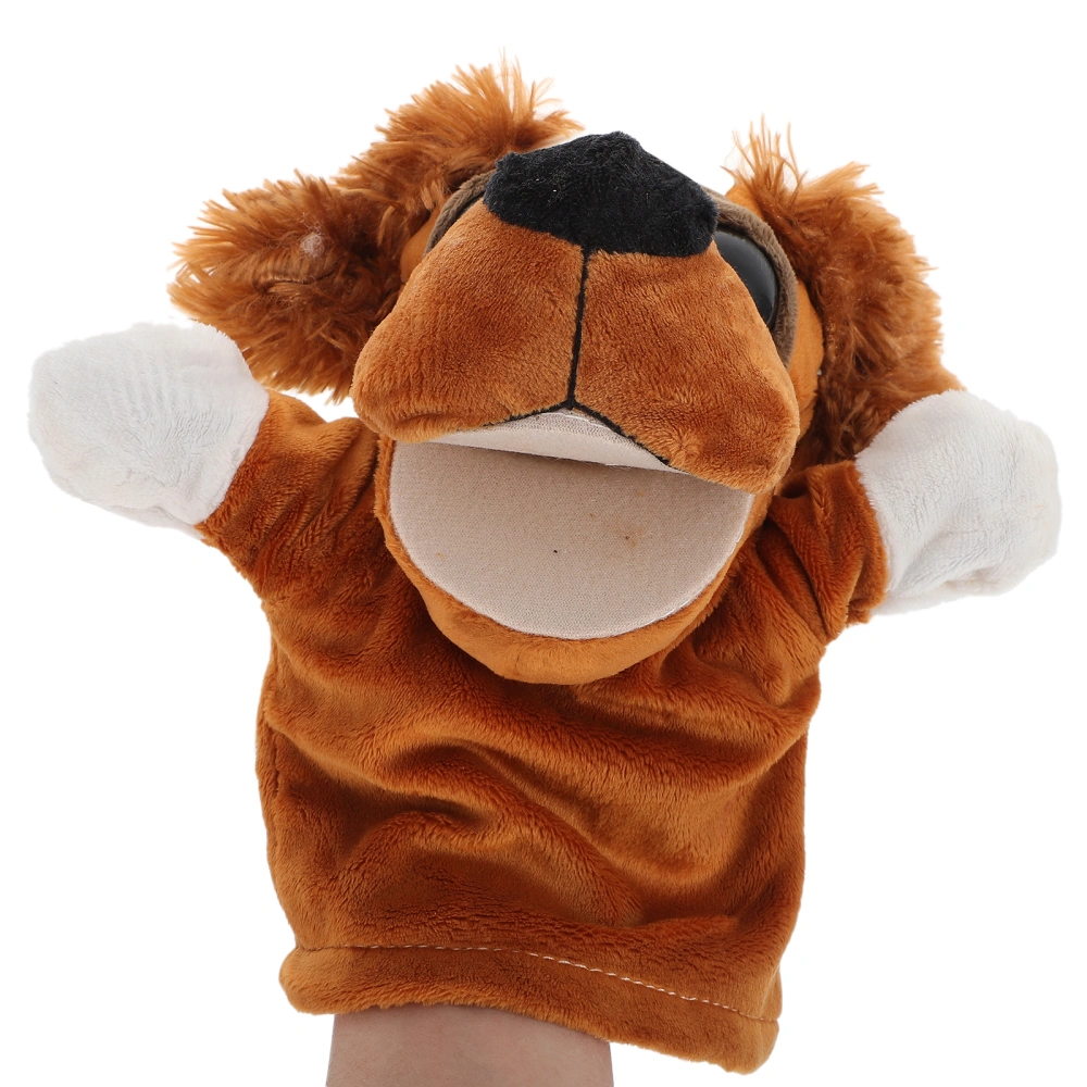 Baby Animal Hand Puppet Cartoon Role Play Toy Educational Plush Dolls Glove (Hairy Ears Dog)