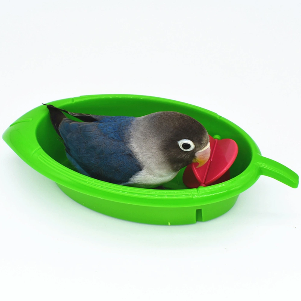 1pc Parrot Bath Tub Bird Bathing Tub Brid Washing Plaything (Rosy, Green)