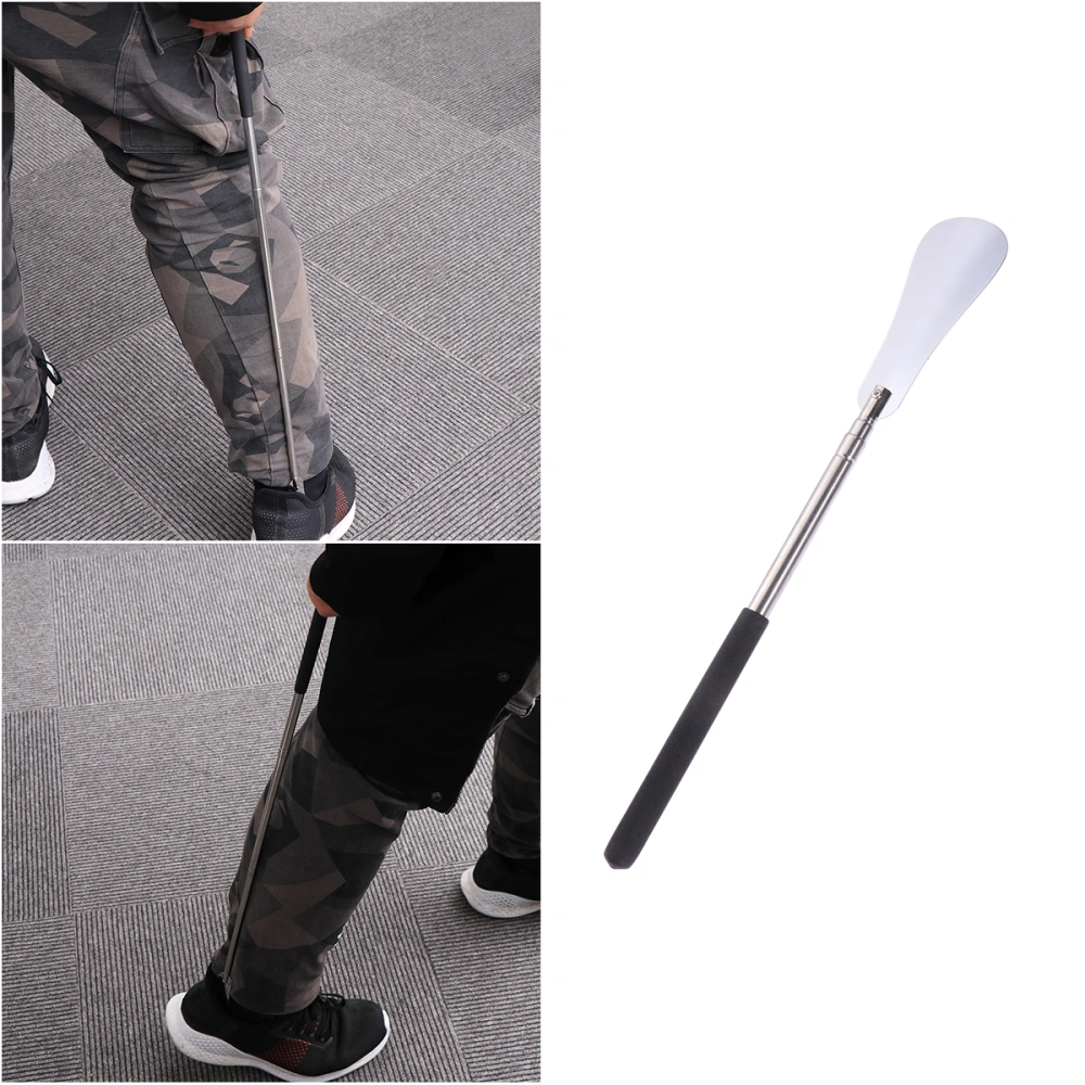 Retractable Stainless Steel Shoehorn Metal Shoe Horns Extra Long Shoehorn with Adjustable Handle for Boots and Shoes