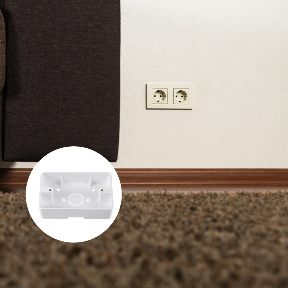 5 Pcs Wall Socket External Installation Flame Retardant Junction Box Home Decor