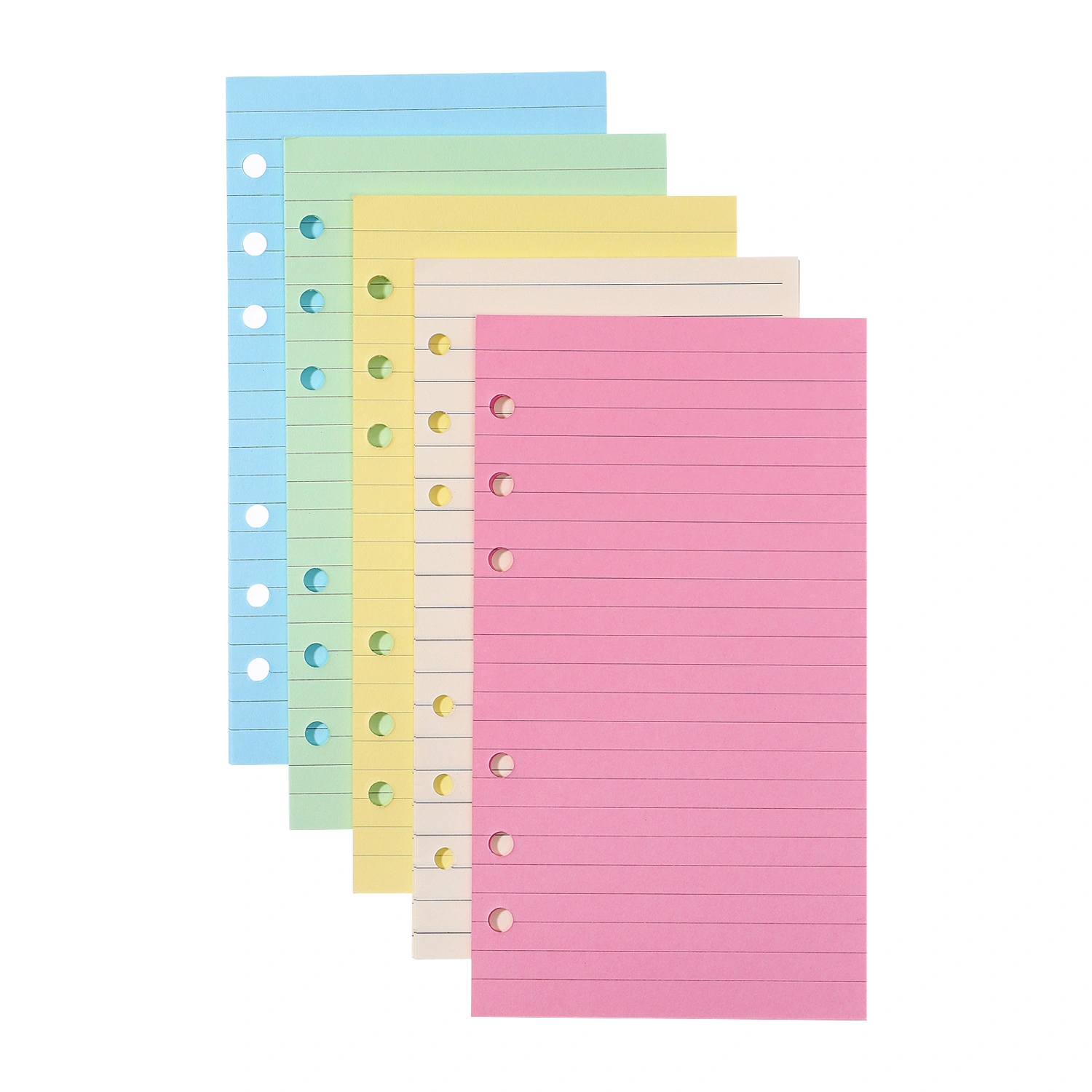 STOBOK 50 Pages A6 Colorful 6-Hole Ruled Loose Leaf Paper Loose Leaf Planner Note Book Filler Paper