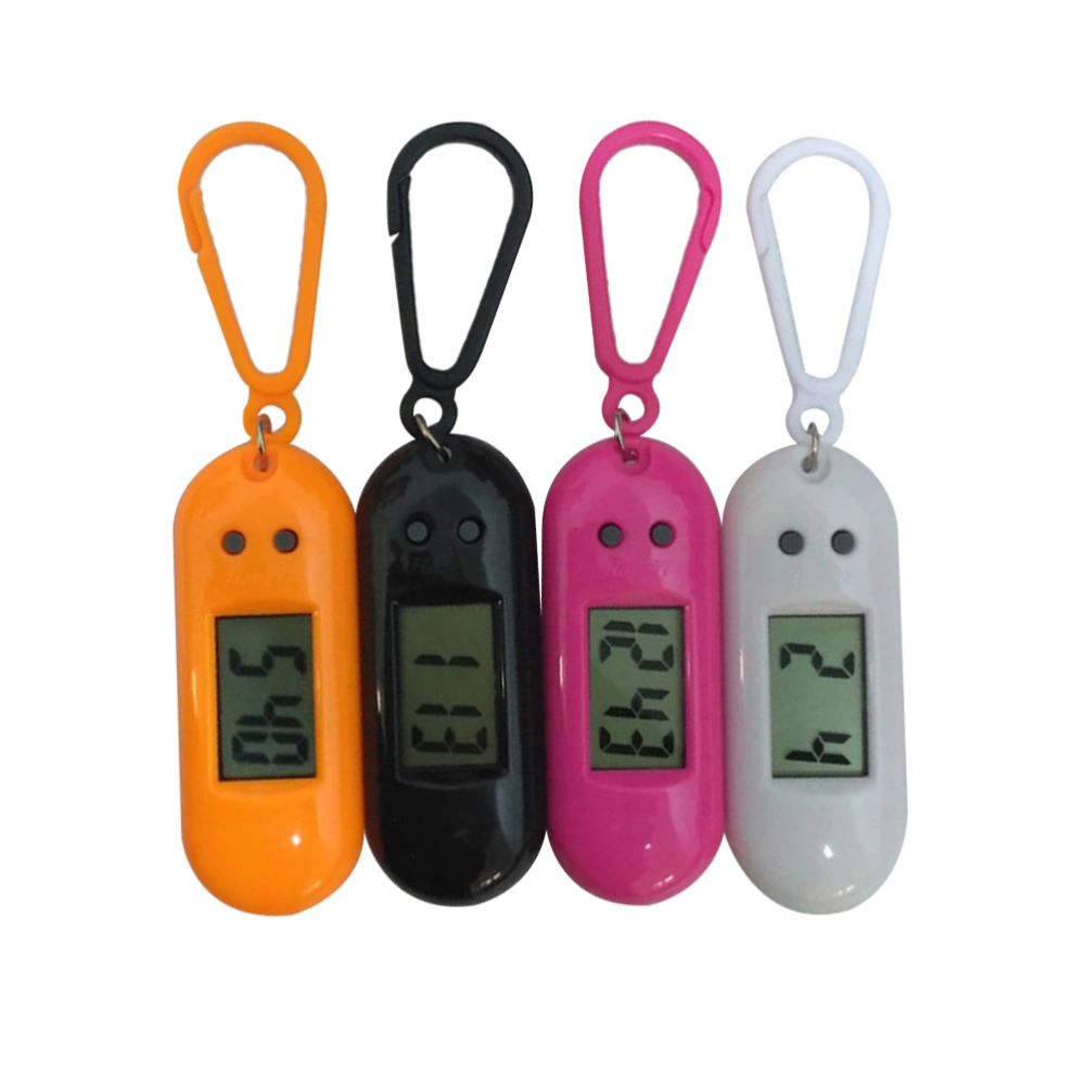 4pcs Keychain Pocket Watch Clock Electronic Watch Funny Clip-on watch for Children Kids Students (Random Color)