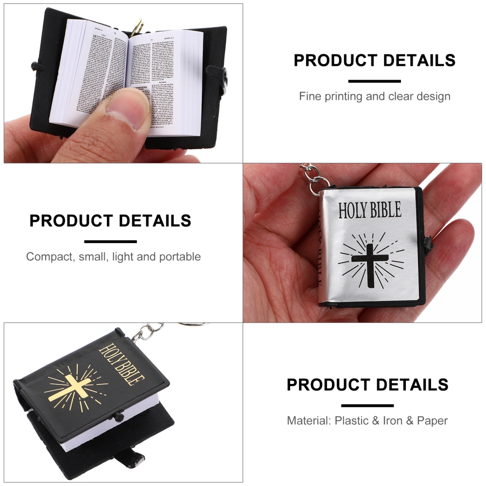 6 Pcs Keychain Pendant Bible Keyring Pendant Keychain Ornament Mini Pendant