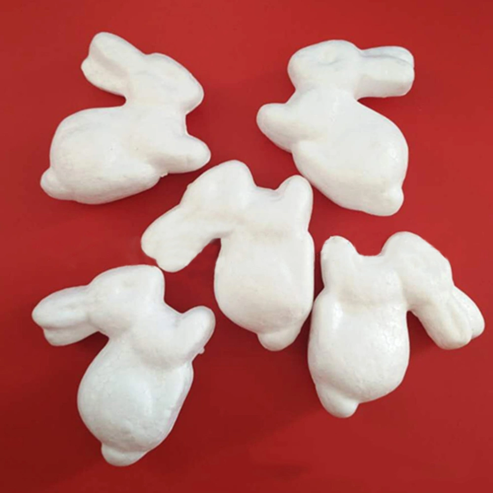 1 Set 20 Pcs Lovely 6.5cm Foam Rabbits DIY Accessories Rabbit Toys (White)