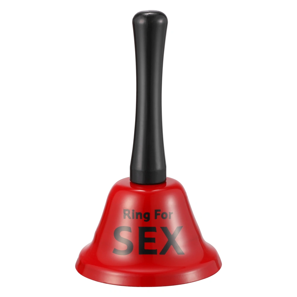 NUOBESTY Ring for Sex Bell Party Toy Metal Hand Bell Novelty Funny Romantic Toy for Lovers Home Ornament (Red)