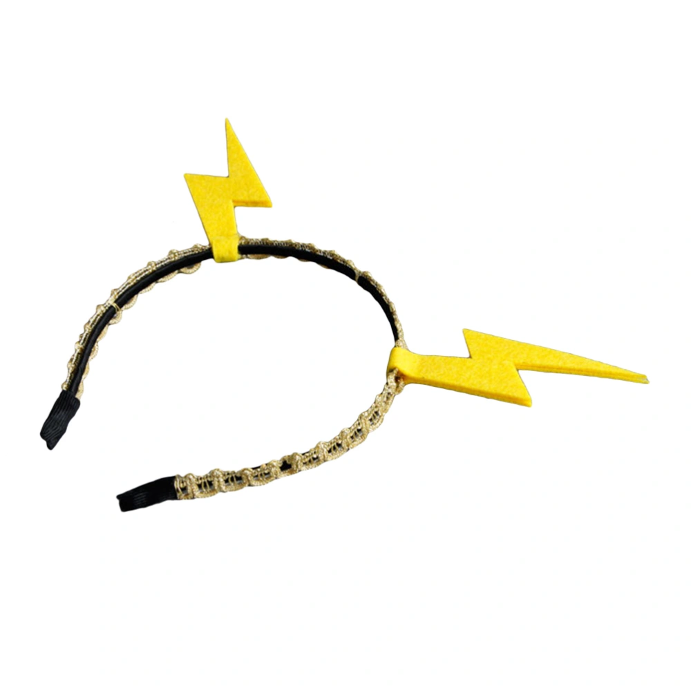 Flash Headband Party Hair Performance Hair Band Hair Accessories Christmas Personality Headdress (Yellow)