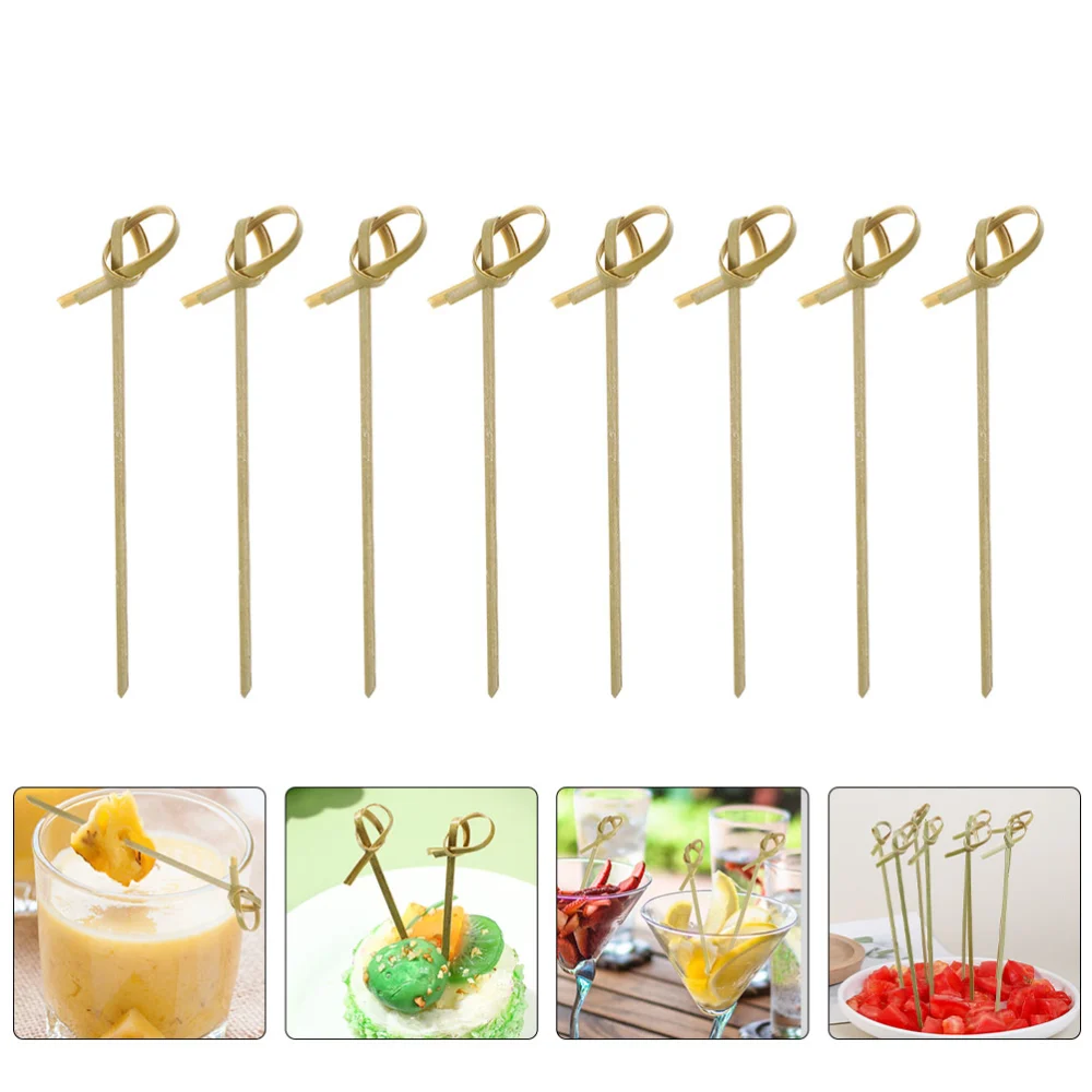 100Pcs Household Fruit Picks Disposable Cocktail Picks Convenient Bamboo Picks