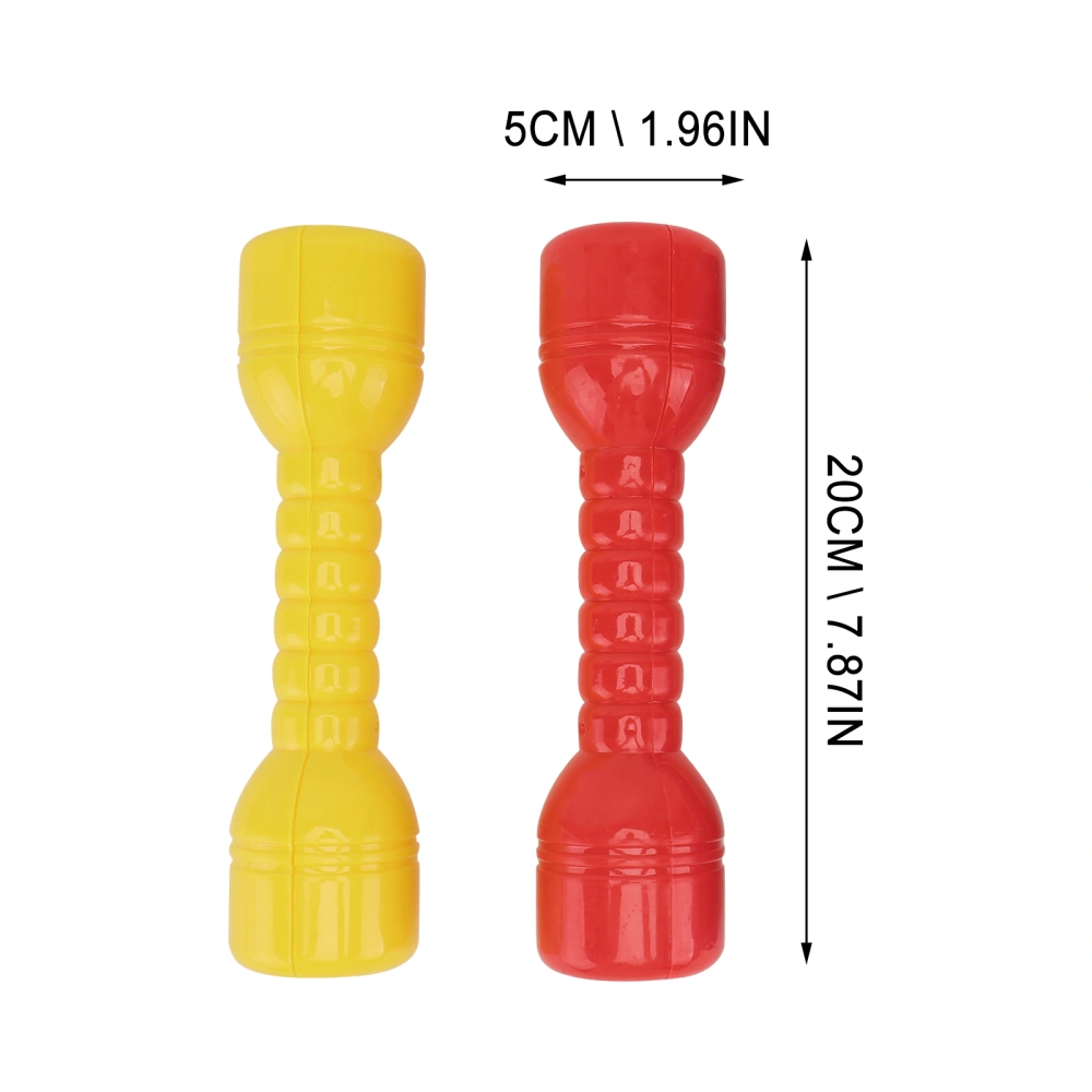 4 Pcs Plastic Dumbbells Ergonomic Children Morning Exercise Barbells Hand Bar for Kindergarten (Random Color)