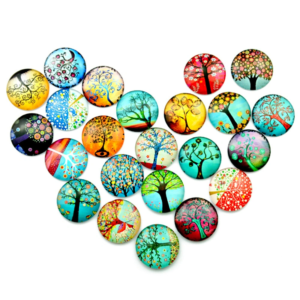 10pcs 12mm Mixed Round Mosaic Tiles for Crafts Glass Mosaic Supplies for Jewelry Making