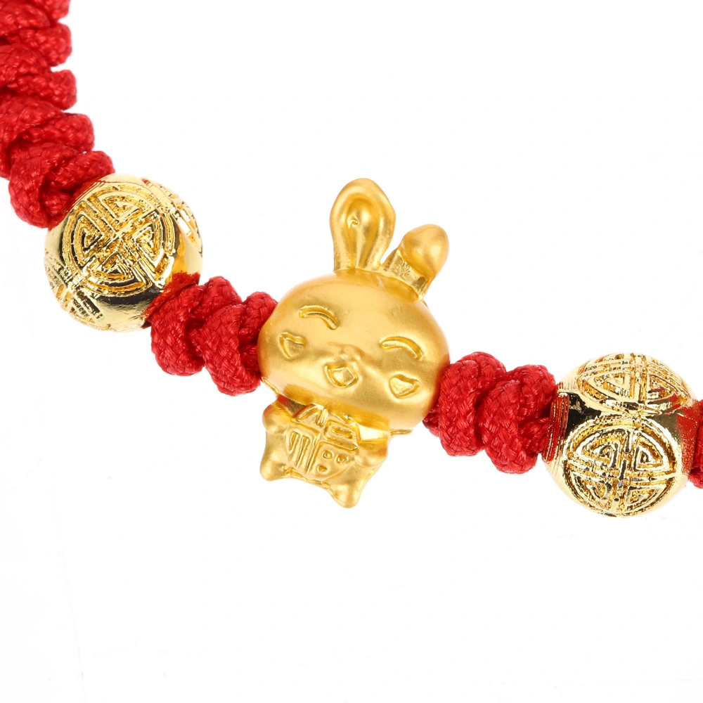 Chinese New Year Bracelet Rabbit Hand Rope Year Of The Rabbit Red Bracelet String Bracelet