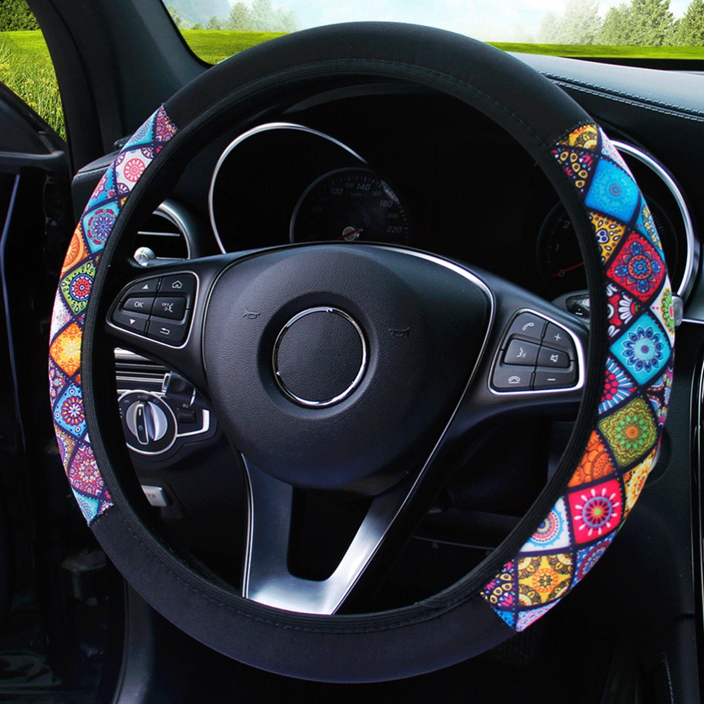 Car Steering Wheel Cover Elastic Car Steering Wheel Cover Car Wheel Protector