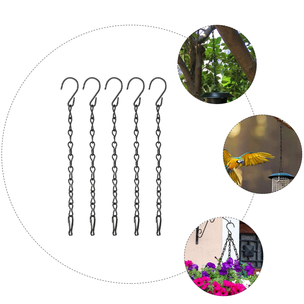 5pcs 24cm Iron Hanging Hook Chain Garden Plant Hanger Hanging Basket Chain