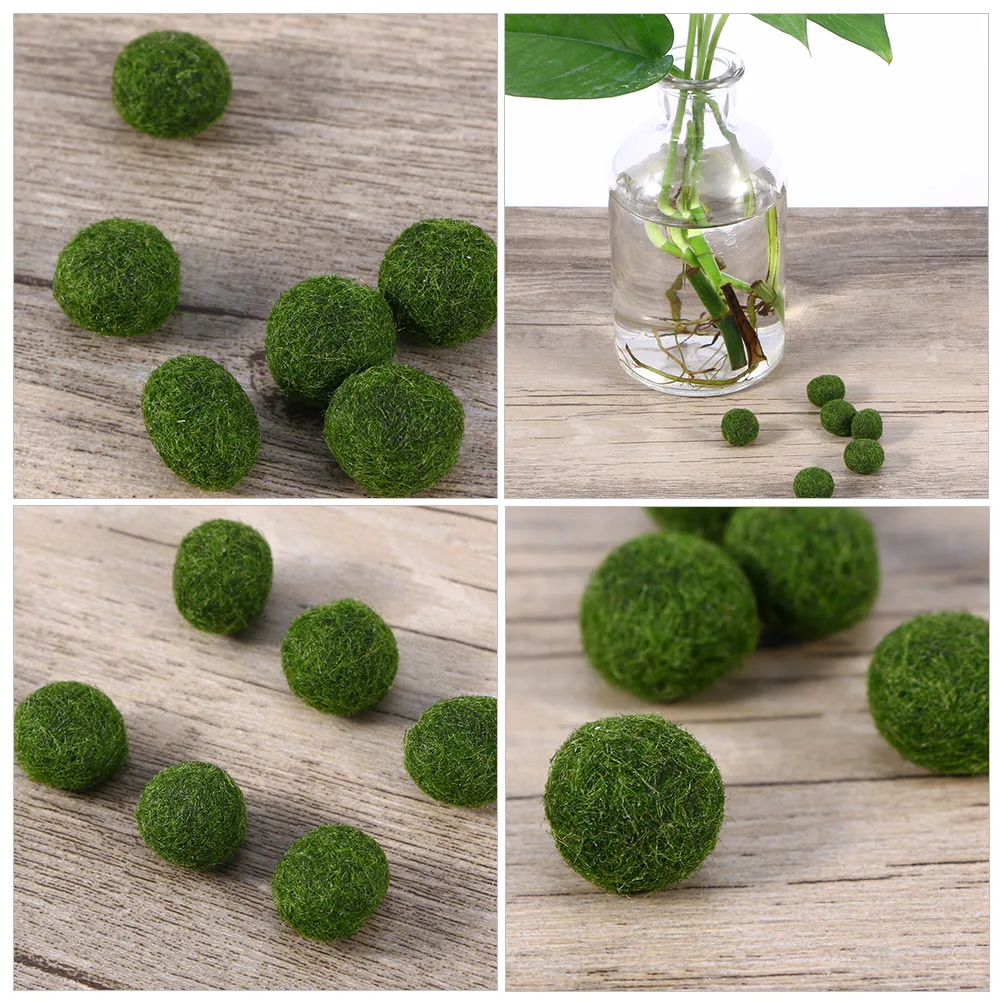 5pcs Marimo Moss Ball Aquarium Plants Terrarium Fish Tank Ornaments Decoration