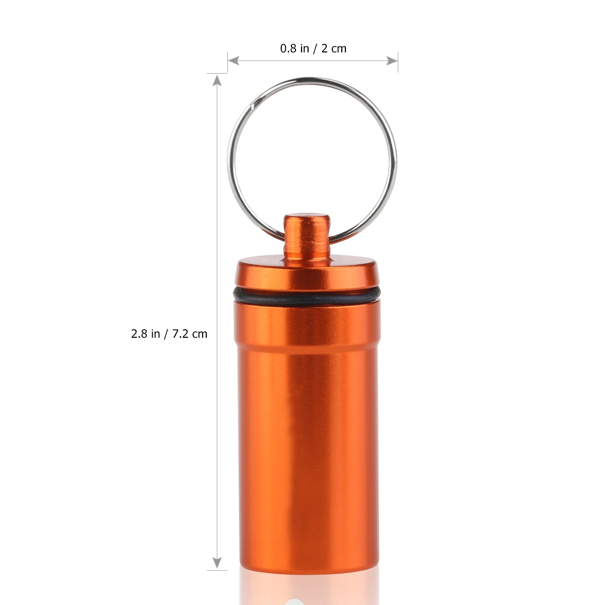 WINOMO 6pcs Waterproof First Aid Container Pill Holder Keychain Pill Case (Assorted Color)