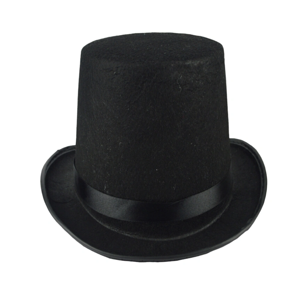 Black Bowler Hat Magician's Hat Dress Up Costume Accessory for Men Adult Fancy Dress Party