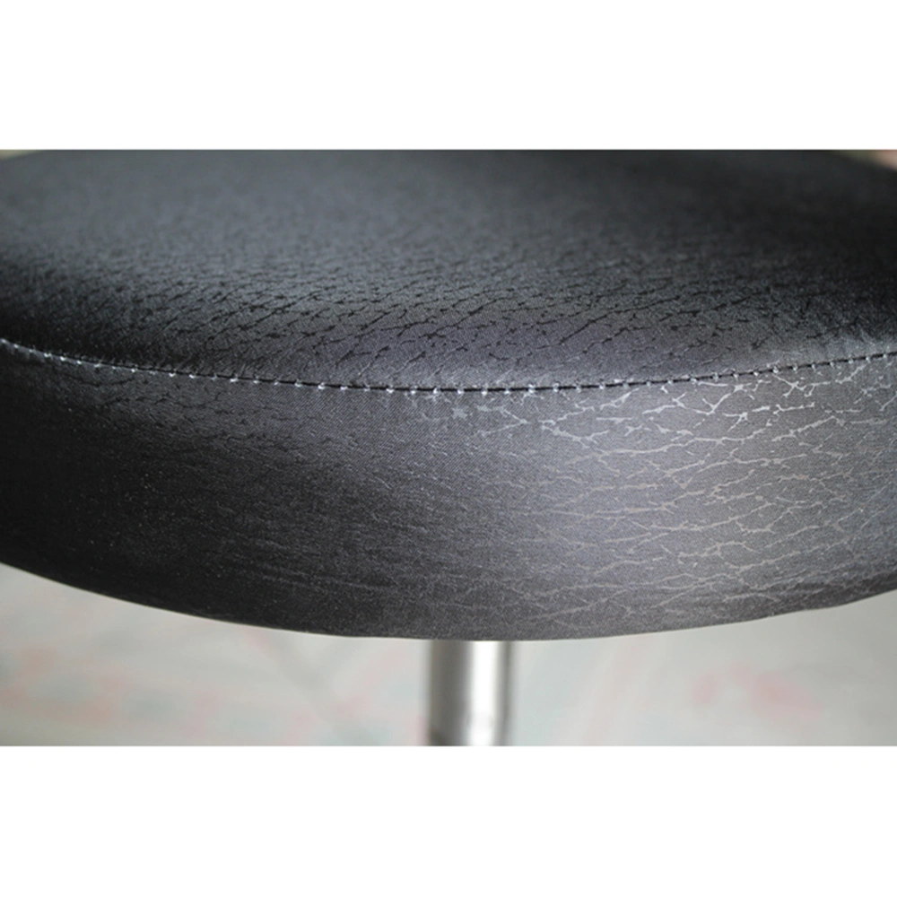 33cm Thick Elastic Barstool Seat Cushion Cover Cotton Stool Cover Round Chair Protector (Black)