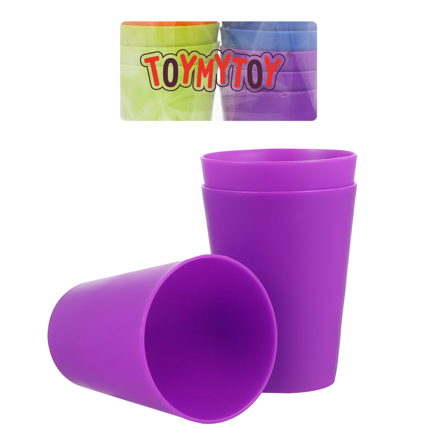 TOYMYTOY 15pcs Colorful Plastic Cups Home Beverage Drinking Cups Reusable Holiday Party Tableware and Party Supplies 101-200ml (Mixed Color)