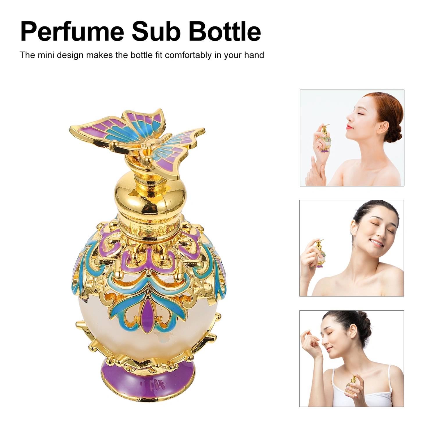 1Pc 15ml Middle East Style Design Essence Sub-bottle Delicate Perfume Bottle