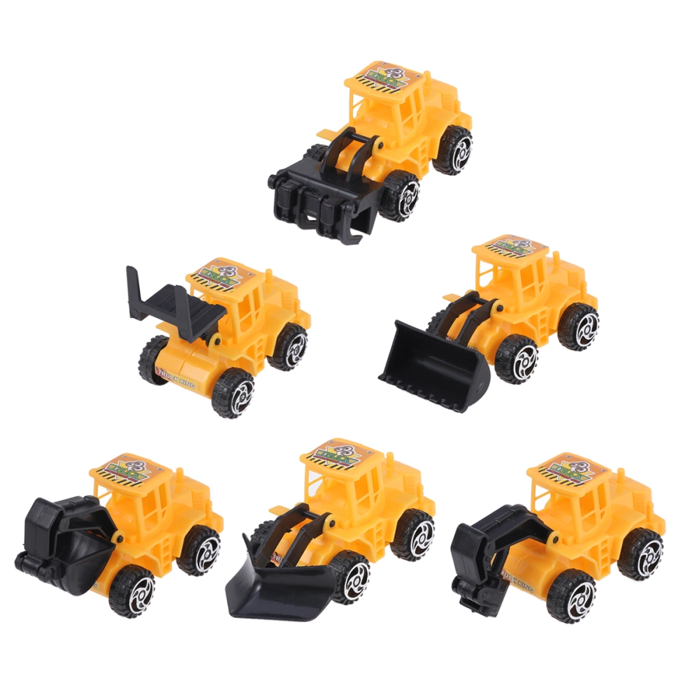 6pcs Mini Construction Truck Engineering Vehicle Toys Educational Truck Model Toys Cake Tooper Decoration