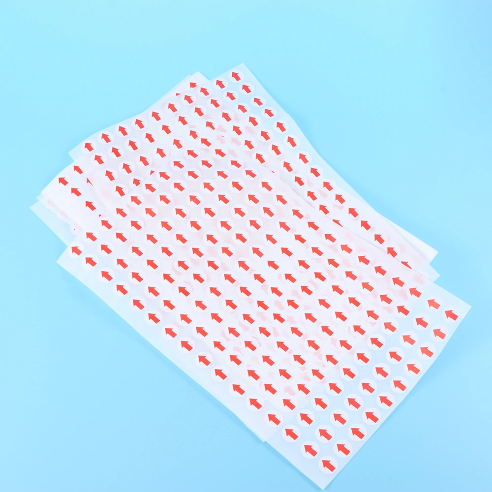 3200PCS 10mm Self Adhesive Sticky Red Arrow Labels Removable Small Circle Dot Stickers Product Inspection Defect Indicator Tape (White+Red)