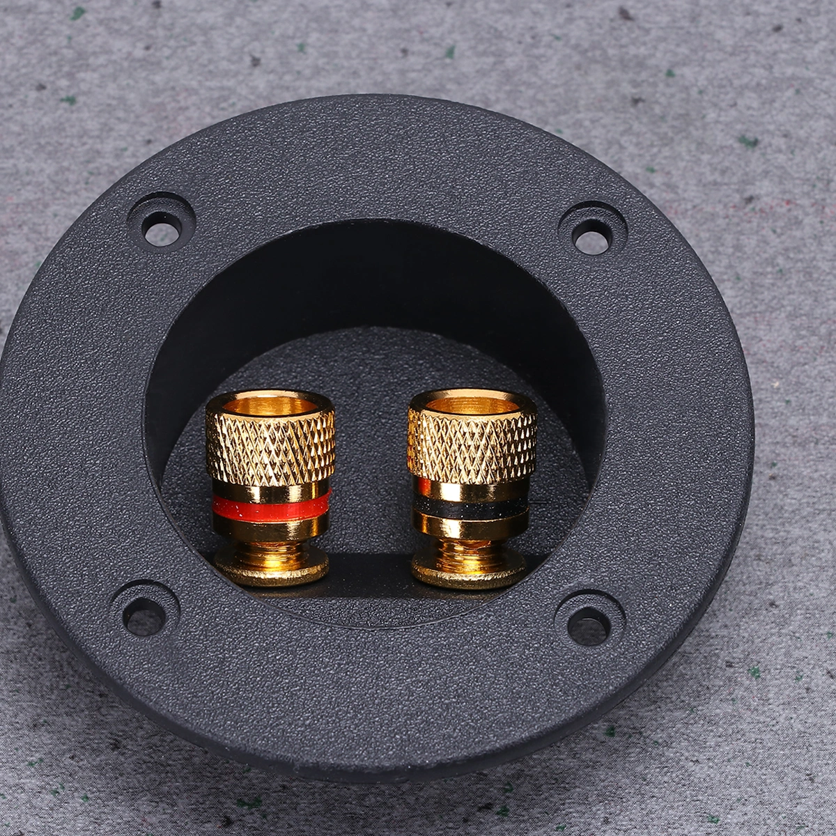 2pcs DIY Home Car Stereo Screw Cup Connectors Subwoofer Plugs 2-Way Speaker Box Terminal Binding Post Terminal Box Junction Box (Black)