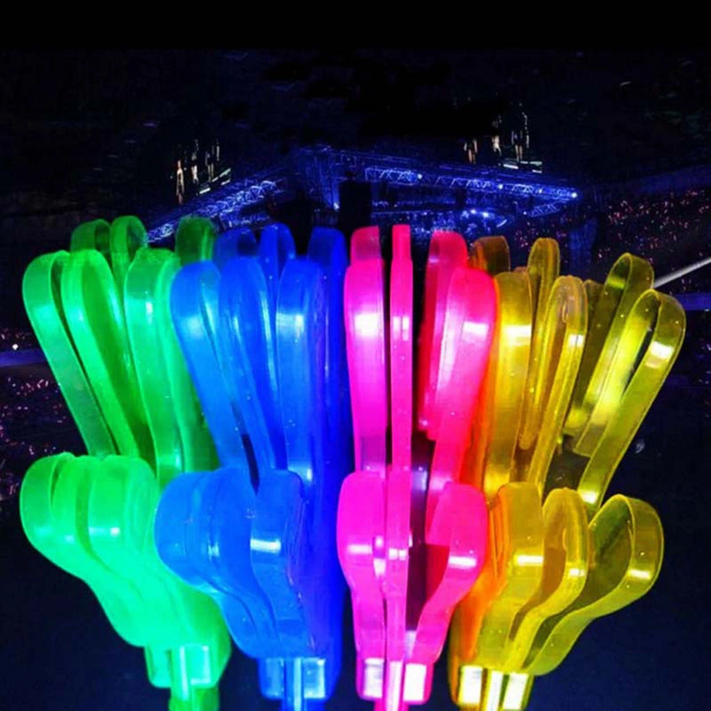 5 Pcs 28CM Flash LED Luminescent Hands Clap Luminous Palm Clapping Device Birthday Party Supplies (Random Color)