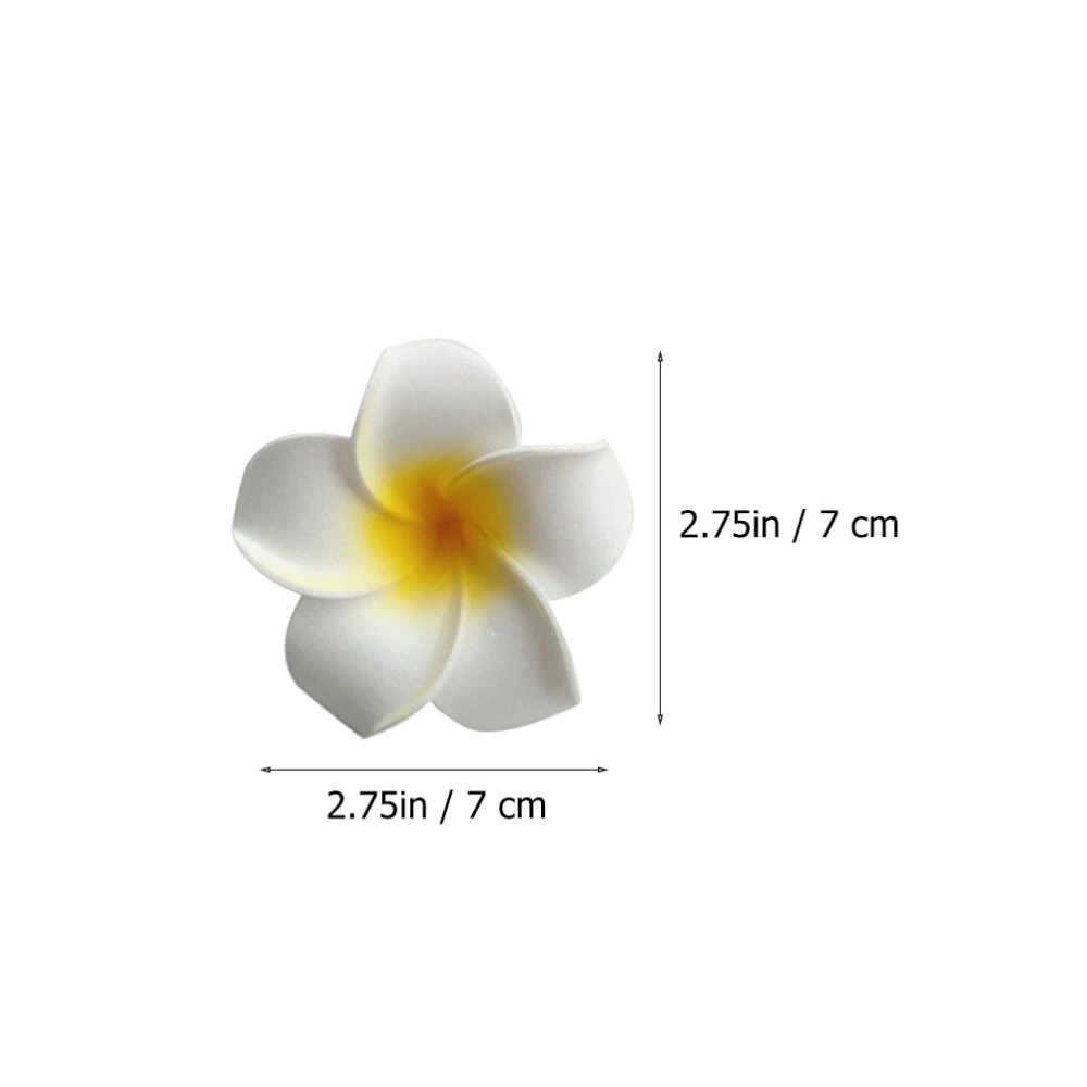 10pcs Hawaii Flower Hair Clip Hairpin Creative Egg Flower Headdress (Yellow)