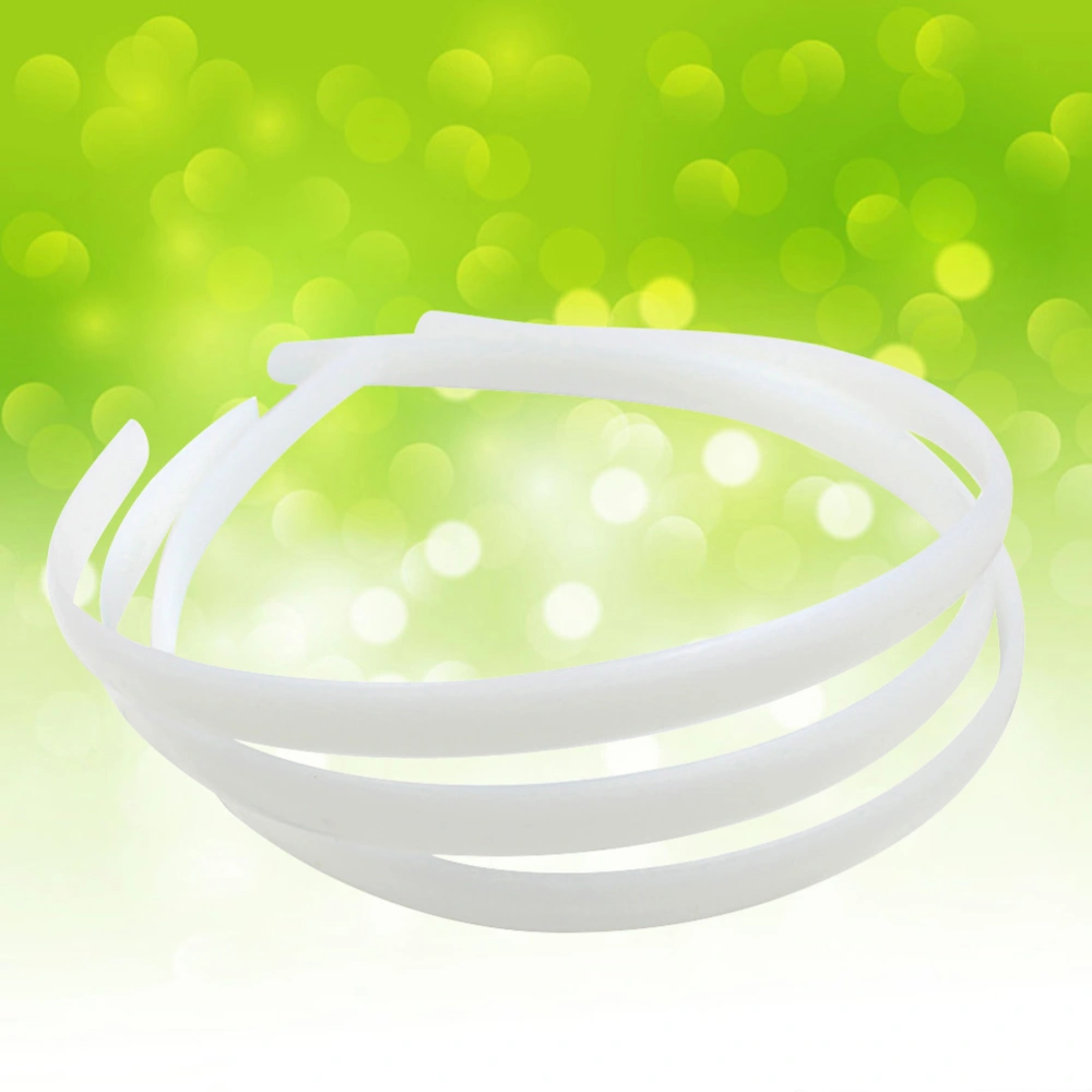 12Pcs Plain Plastic Headbands DIY Hair Headwear Hair Accessories for Girls Women (White)